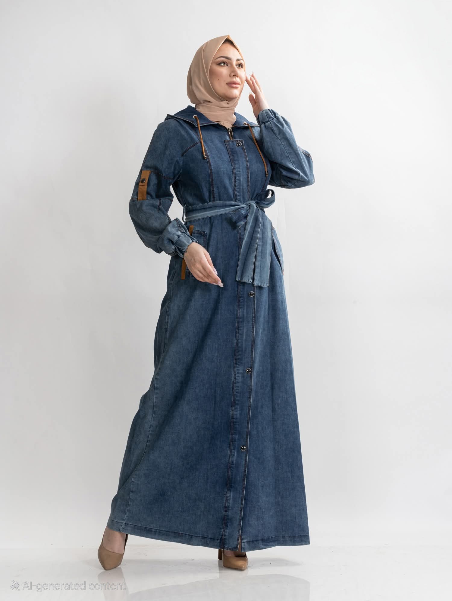 Cowboy jeans with hat and belt