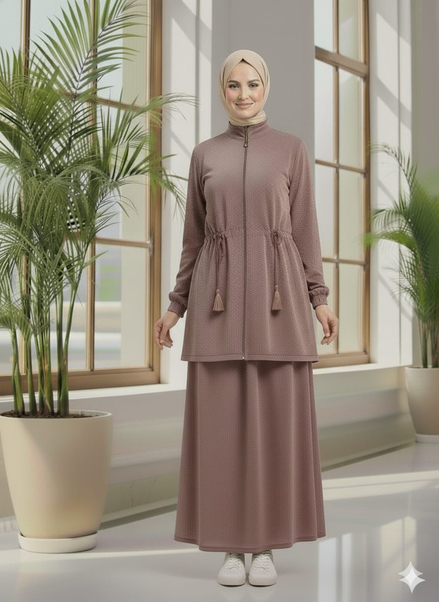 طقم تنورة ربيعي انغورا