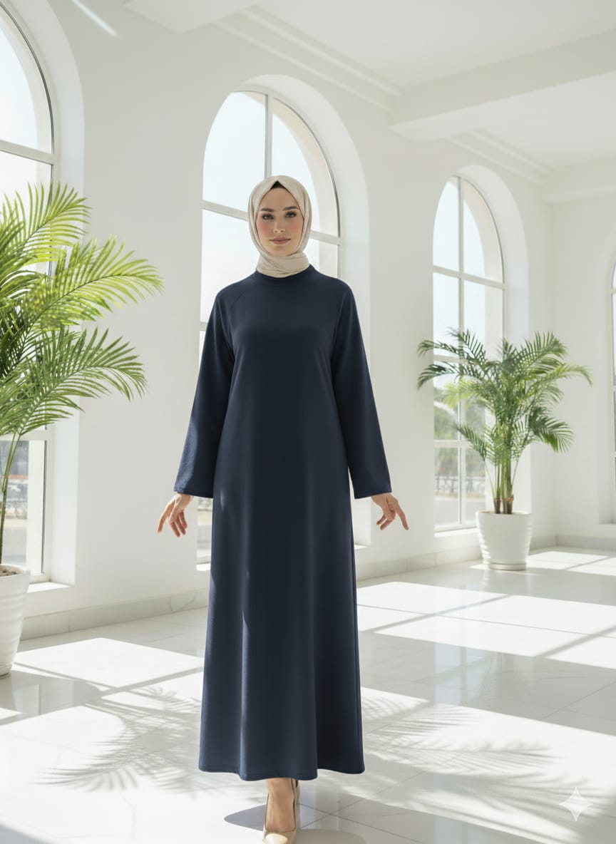 Islamic cotton closed with a zipper on the shoulder
