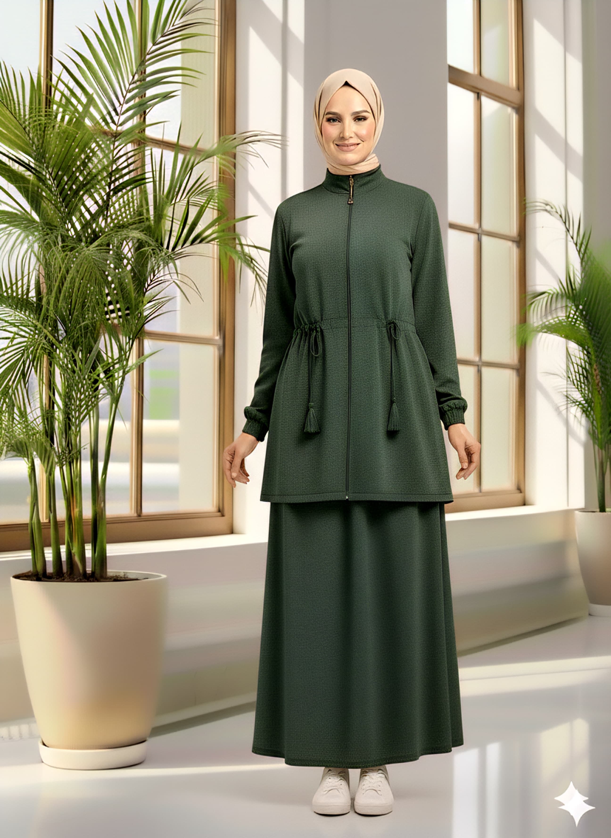 طقم تنورة ربيعي انغورا