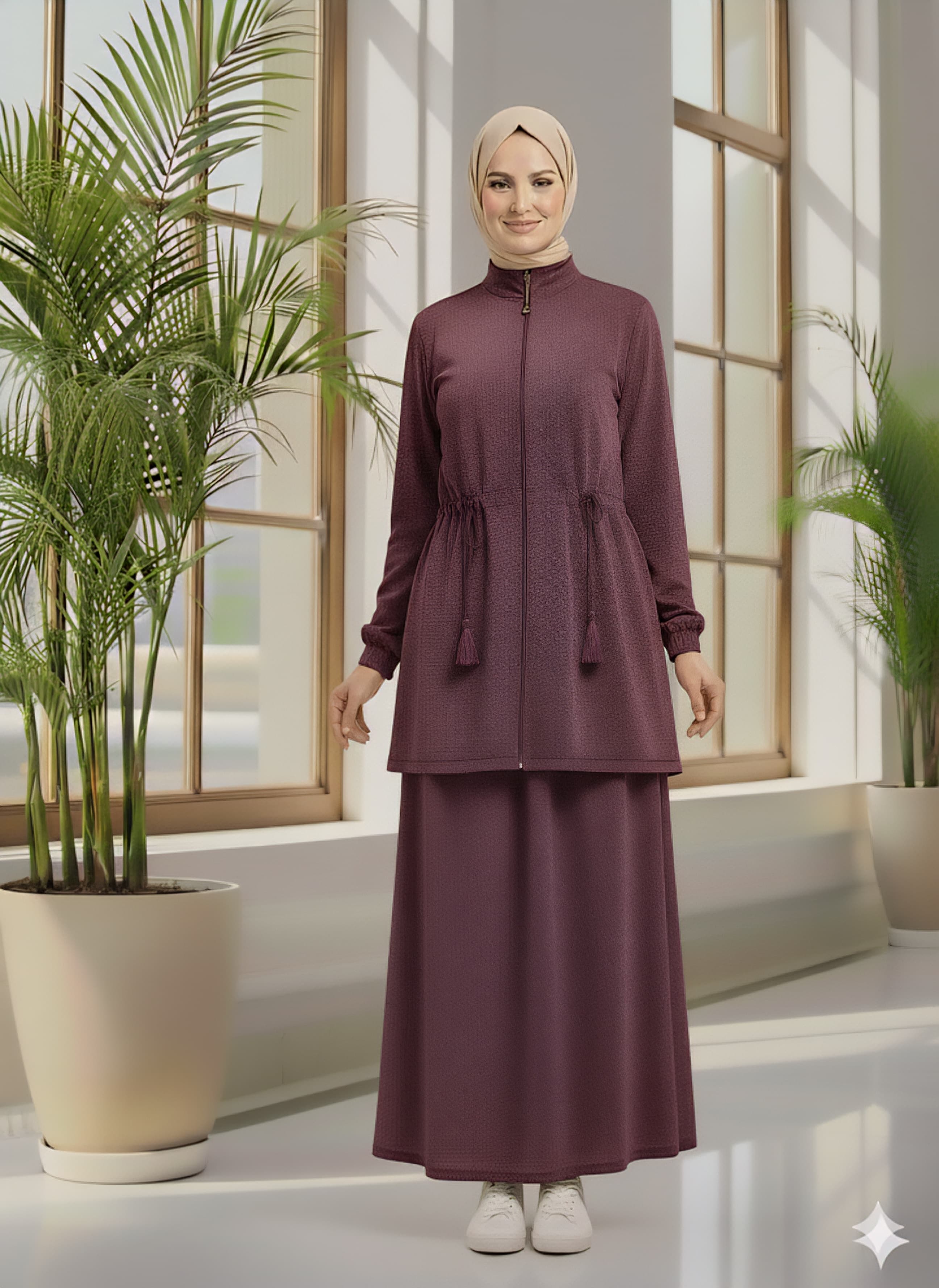 طقم تنورة ربيعي انغورا