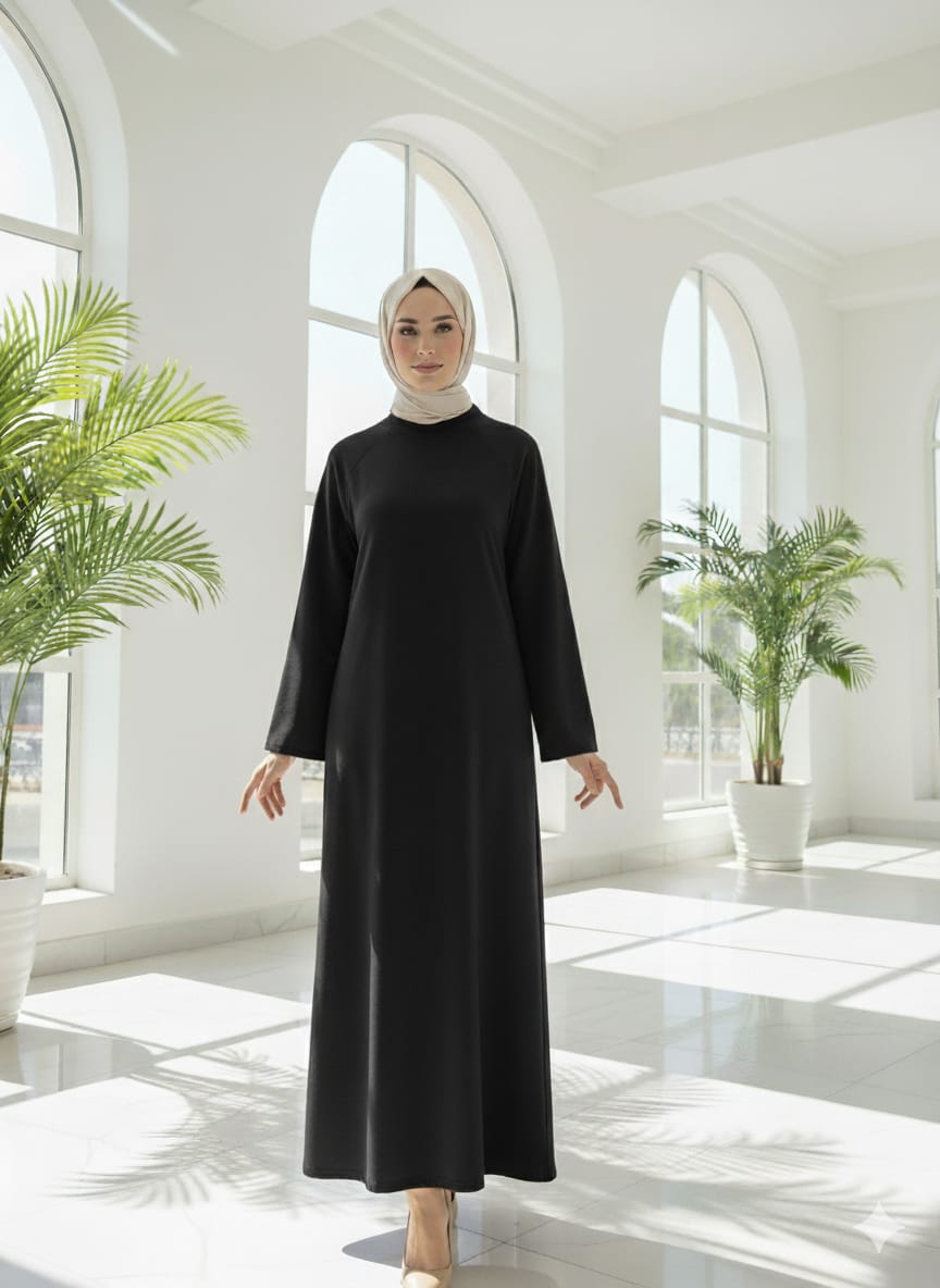 Islamic cotton closed with a zipper on the shoulder